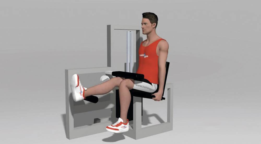 FLEXIÓN DE LA RODILLA UNILATERAL EN LA MÁQUINA