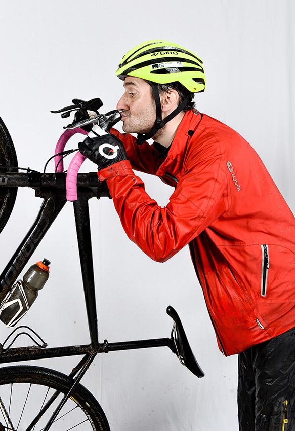 Geoff Waugh nos obsequió con un retrato tras ser finishers de Grinduro