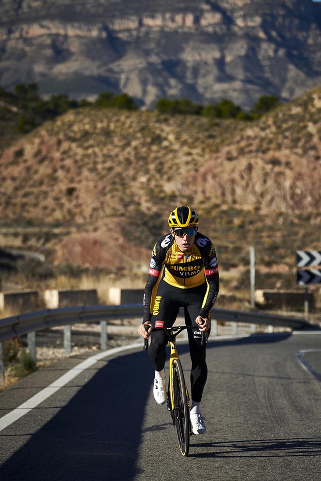Wout van Aert durante el Training Camp invernal del Jumbo-Visma en Alicante en 2021