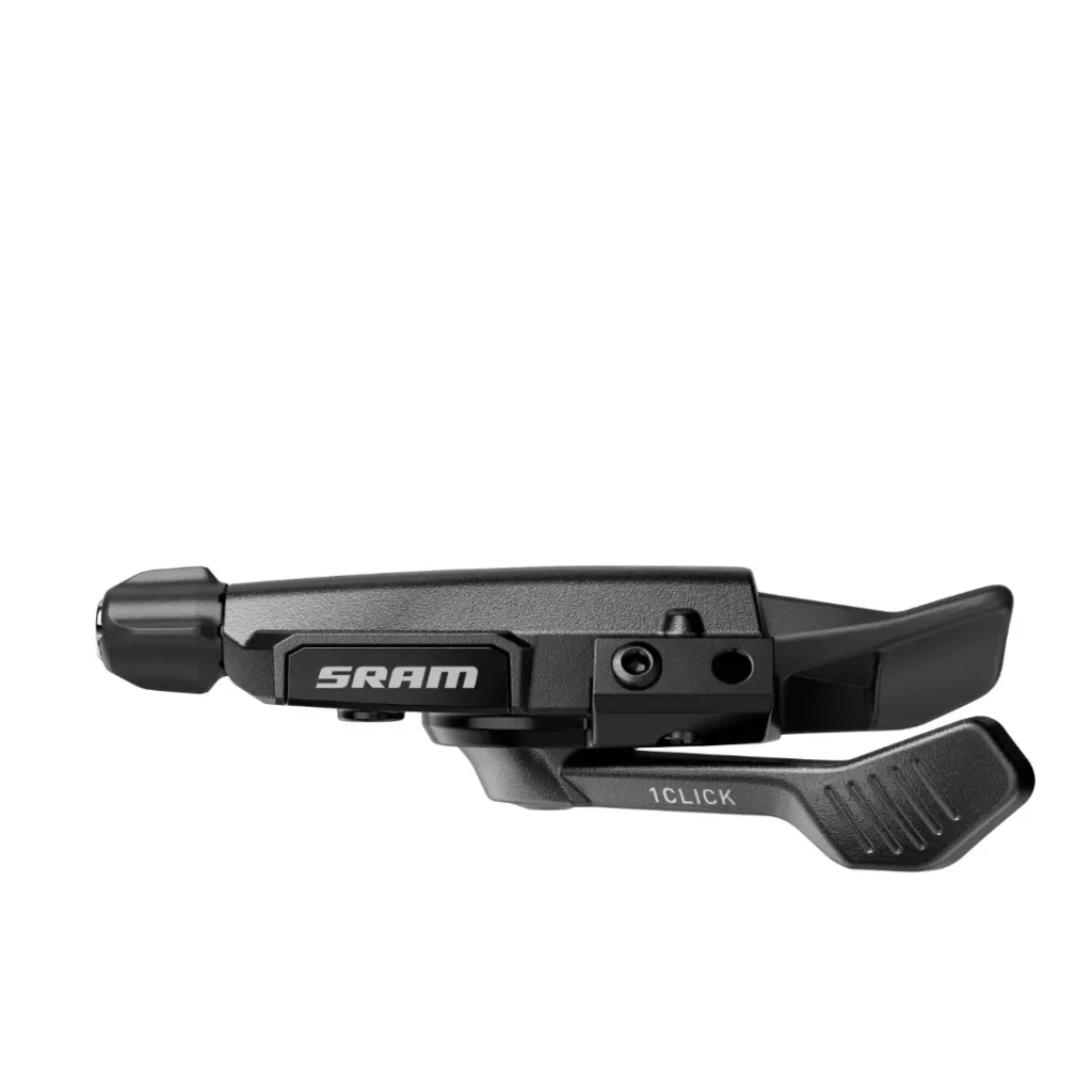 Palanca de cambios para bicicleta SRAM Eagle negra, con palanca de 1 clic para cambios de marcha mecánicos precisos.