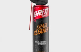 Lata de aerosol del limpiador de cadenas Leatt Grit para sistemas de transmisión de bicicletas.