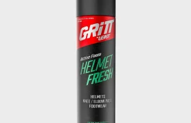 Una lata de Gritt Helmet Fresh, un limpiador en espuma activa para cascos, protecciones y calzado.