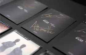 Primer plano de las cartas coleccionables de la «Edición limitada» sobre una superficie negra, en las que destacan los autógrafos y el texto en dorado, incluida una carta de la serie TRP EVO PRO en la que se aprecia claramente una firma de gran tamaño.
