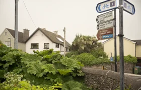 Los carteles de las calles de Irlanda indican cómo llegar a Castlegregory y Dingle, y el famoso Conor Pass está a un breve trayecto de distancia. Grandes plantas y casas residenciales ofrecen un entorno encantador.